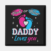 Roze of blauw, papa houdt van je magneet (Voorkant)