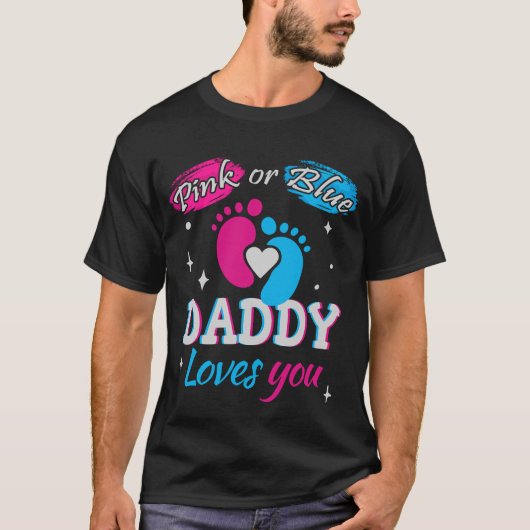 Roze of blauw, papa houdt van je t-shirt (Voorkant)