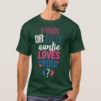 Roze of blauw Tante houdt van je T-shirt