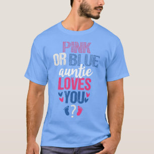 Roze of blauw Tante houdt van je T-shirt