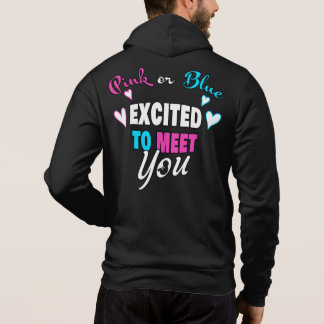 Roze of blauw Uitzonderlijk om Baby te ontmoeten o Hoodie