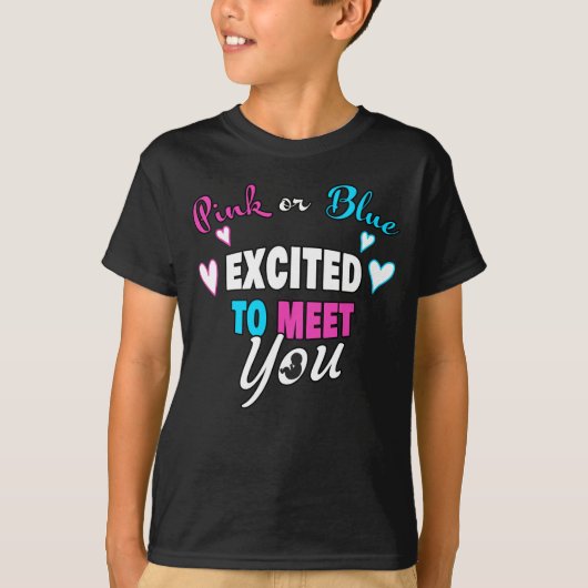 Roze of blauw Uitzonderlijk om Baby te ontmoeten o T-shirt (Voorkant)