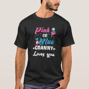Roze of blauw uw van uw oma houdt van u. t-shirt