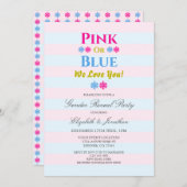 Roze of blauw van wie we houden van je sneeuwvlokk kaart (Voorkant / Achterkant)