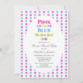 Roze of blauw van wie we houden van je sneeuwvlokk kaart (Voorkant)