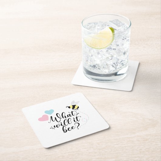 Roze of blauw wat het geslacht zal zijn onthullen kartonnen onderzetters (Insitu)