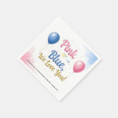 ✨ Roze of blauw, we houden van je | Gender Reveal Servet (Hoek)