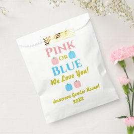 Roze of blauw, we houden van je! Geslacht Bedankzakje