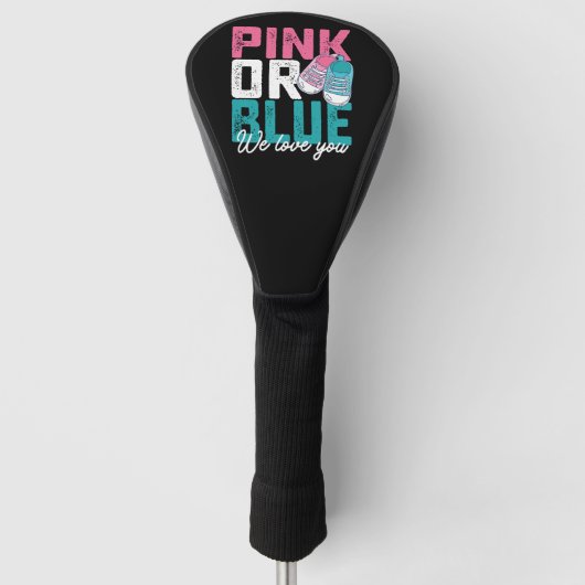 Roze of blauw, we houden van je geslacht golfheadcover (Voorkant)