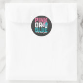 Roze of blauw, we houden van je geslacht ronde sticker (Tas)