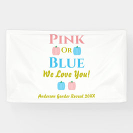 Roze of blauw, we houden van je! Geslacht Spandoek