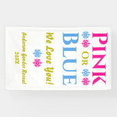 Roze of blauw, we houden van je! Geslacht Spandoek (Horizontaal)