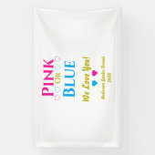 Roze of blauw, we houden van je! Geslacht Spandoek (Verticaal)