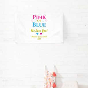 Roze of blauw, we houden van je! Geslacht Spandoek