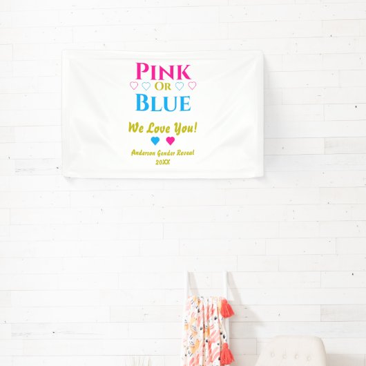Roze of blauw, we houden van je! Geslacht Spandoek (Insitu)