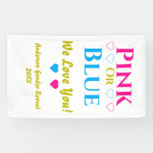 Roze of blauw, we houden van je! Geslacht Spandoek (Horizontaal)