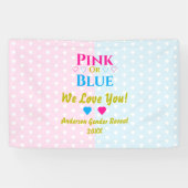 Roze of blauw, we houden van je! Geslacht Spandoek (Horizontaal)