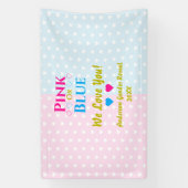 Roze of blauw, we houden van je! Geslacht Spandoek (Verticaal)