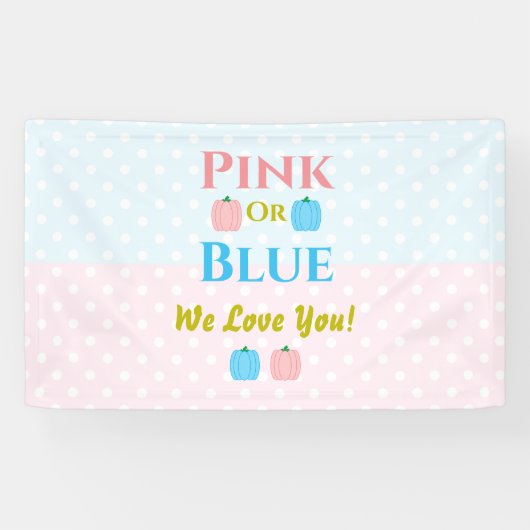Roze of blauw, we houden van je! Geslacht Spandoek (Horizontaal)
