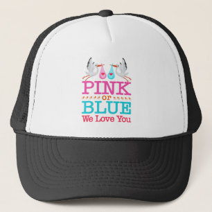 Roze of blauw We houden van je sekse die je in een Trucker Pet