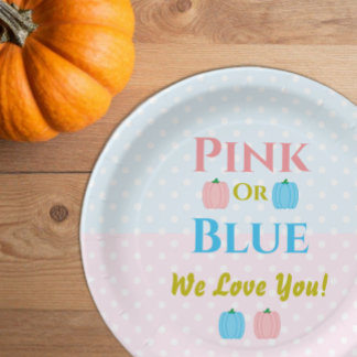 Roze Of Blauw, We Love You! Geslacht Onthulling Papieren Bordje