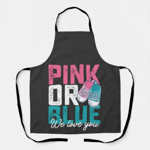 Roze Of Blauw We Love You Geslacht Reveal Schort