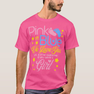 Roze of Blauw Wij houden van je zwangerschap en ge T-shirt