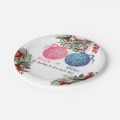 Roze of Blauw Winter Geslacht onthullen Party Papieren Bordje (Gekanteld)