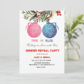 Roze of Blauw Winter Geslacht Onthullen Party Uitn Kaart (Staand voorkant)