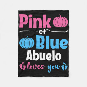 Roze of Blauwe Abuelo houdt van je pompoen geslach Fleece Deken