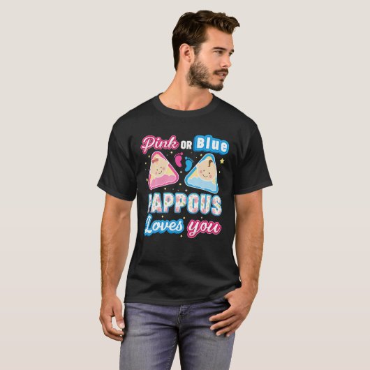 Roze of blauwe appel houdt van je geslacht en onth t-shirt (Voorkant volledig)