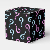 Roze of blauwe Baby onthulling Bedankdoosjes (Voorkant Zijde)