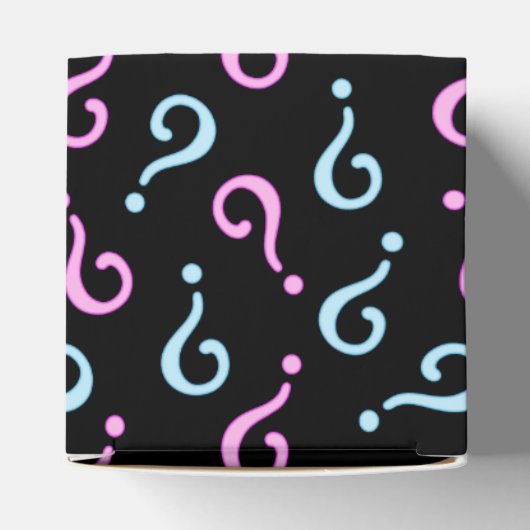 Roze of blauwe Baby onthulling Bedankdoosjes (Bovenkant)