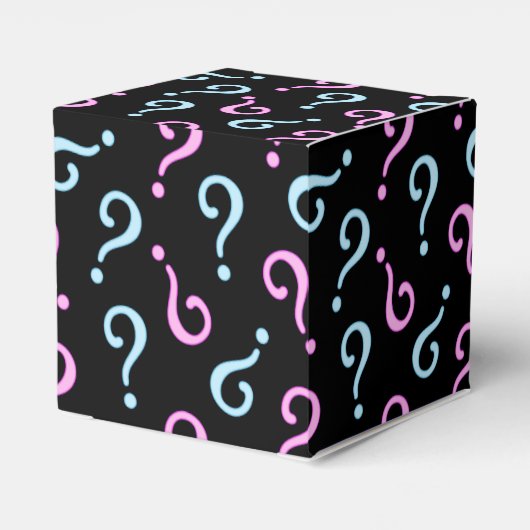 Roze of blauwe Baby onthulling Bedankdoosjes (Achterkant)