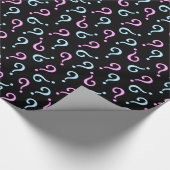 Roze of blauwe Baby onthulling Cadeaupapier (Hoek)