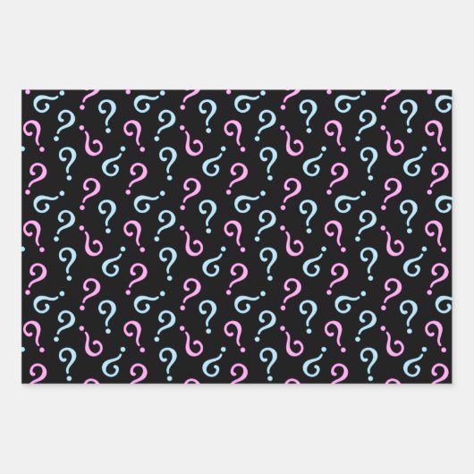 Roze of blauwe Baby onthulling Inpakpapier Vel (Voorkant 3)