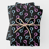 Roze of blauwe Baby onthulling Inpakpapier Vel (In situ)