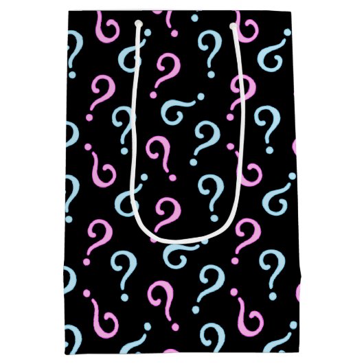 Roze of blauwe Baby onthulling Medium Cadeauzakje (Achterkant)