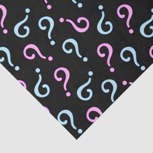 Roze of blauwe Baby onthulling Tissuepapier (Detail)