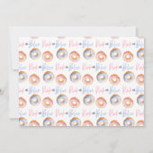 Roze of blauwe baby shower aankondiging (Achterkant)