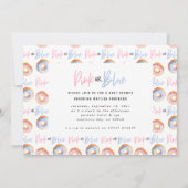 Roze of blauwe baby shower aankondiging (Achterkant)