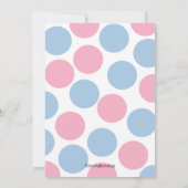 Roze of blauwe Baby shower onthullen Kaart (Achterkant)