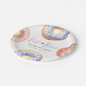 Roze of blauwe baby shower papieren bordje (Gekanteld)