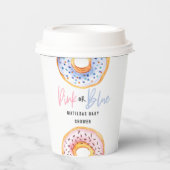 Roze of blauwe baby shower partij papieren bekers (Voorkant)