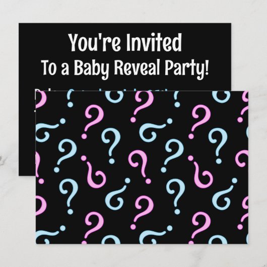 Roze of Blauwe Babyonthulling Kaart (Voorkant / Achterkant)