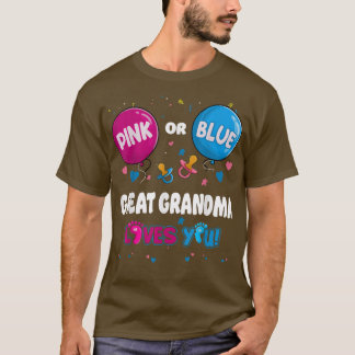 Roze of blauwe ballon Grote oma houdt van jou T-shirt