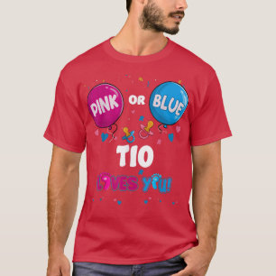 Roze of blauwe ballon Tio houdt van je sekse die j T-shirt