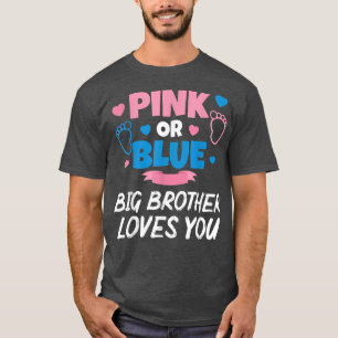Roze of blauwe Big Brother houdt van je Baby T-shirt
