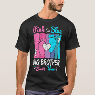 Roze of blauwe Big Brother houdt van je gender ont T-shirt