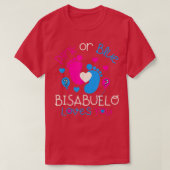 Roze of blauwe bisabuelo houdt van jeBaby Gender o T-shirt (Design voorkant)